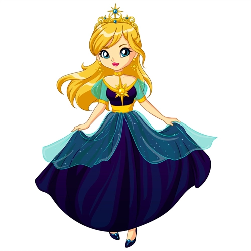 Princess Theme Royal Star Princess Transparent Sticker